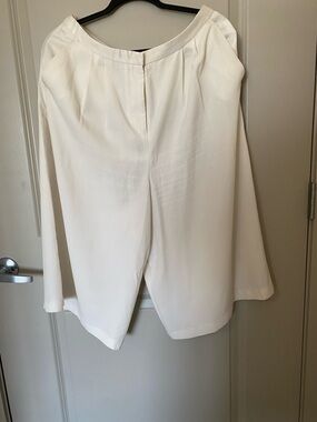 Metaphor Ivory Wide-Leg Dress Shorts